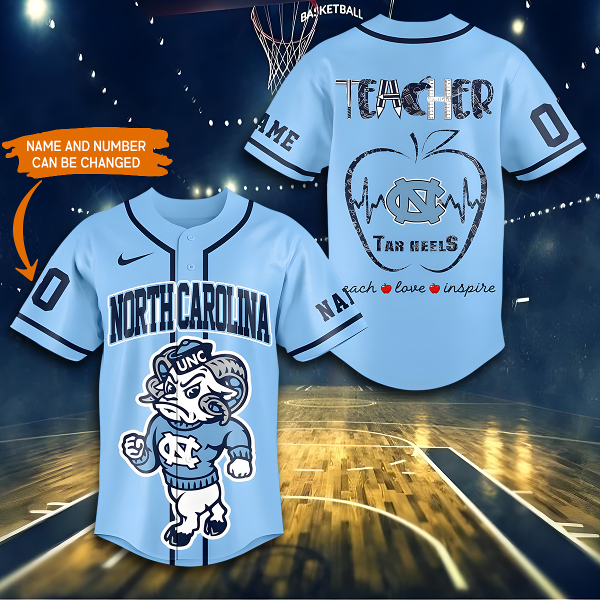 North Carolina Tar Heels x Teacher Edition Jersey