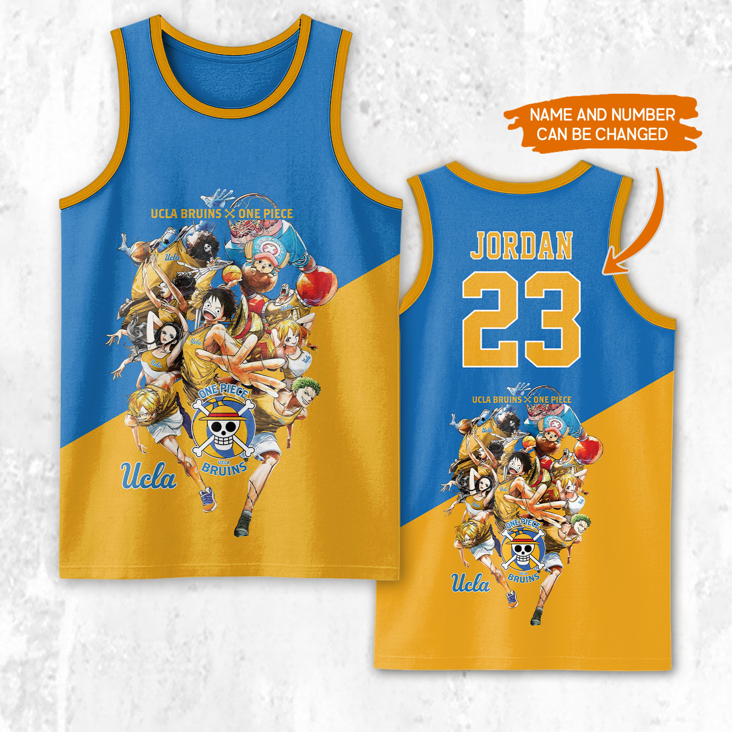 UCLA Bruins, One Piece Basketball Mesh Shirts