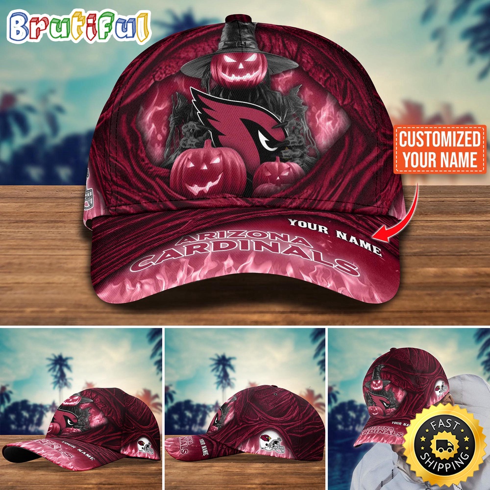 Arizona Cardinals Baseball Cap Halloween Custom Cap For Fans