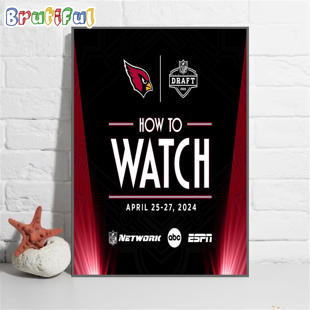 Arizona Cardinals NFL Draft April 25-27 2024 Wall Art Poster Canvas