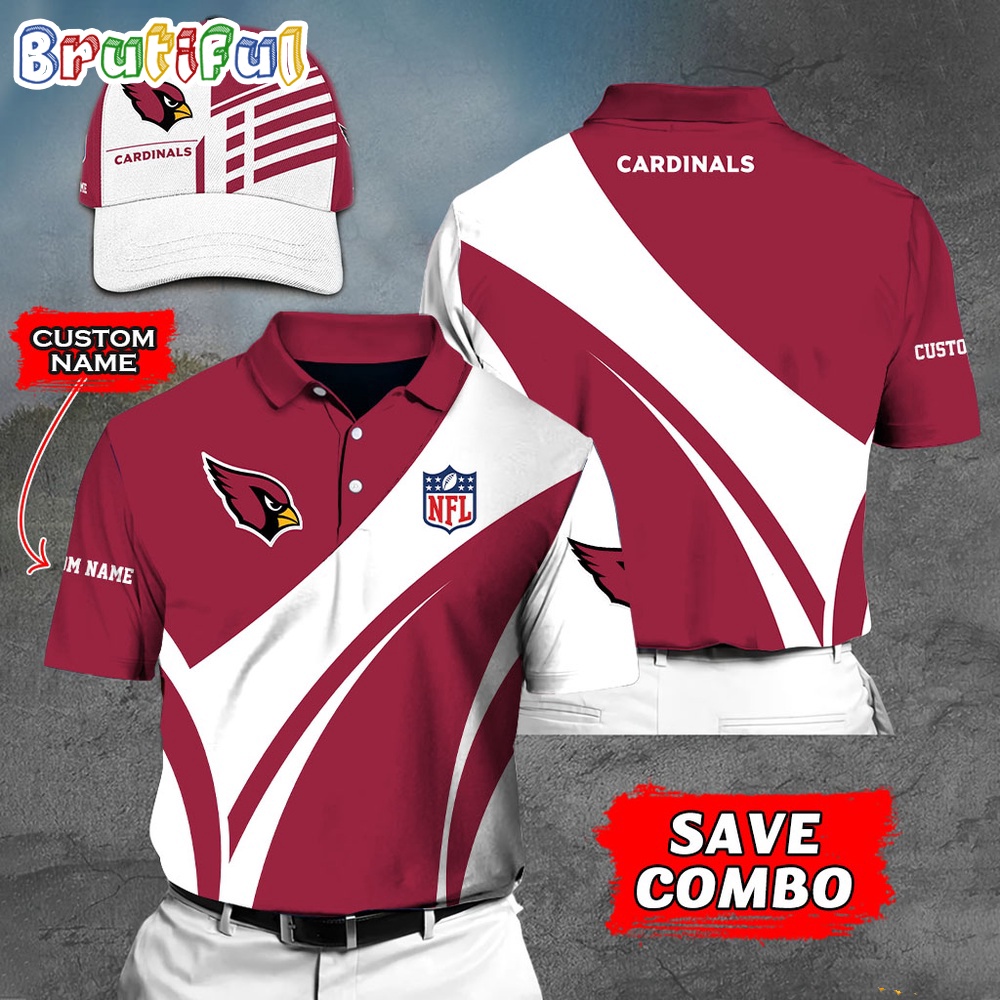 Arizona Cardinals Polo Shirt Custom Name Football Polo Shirts