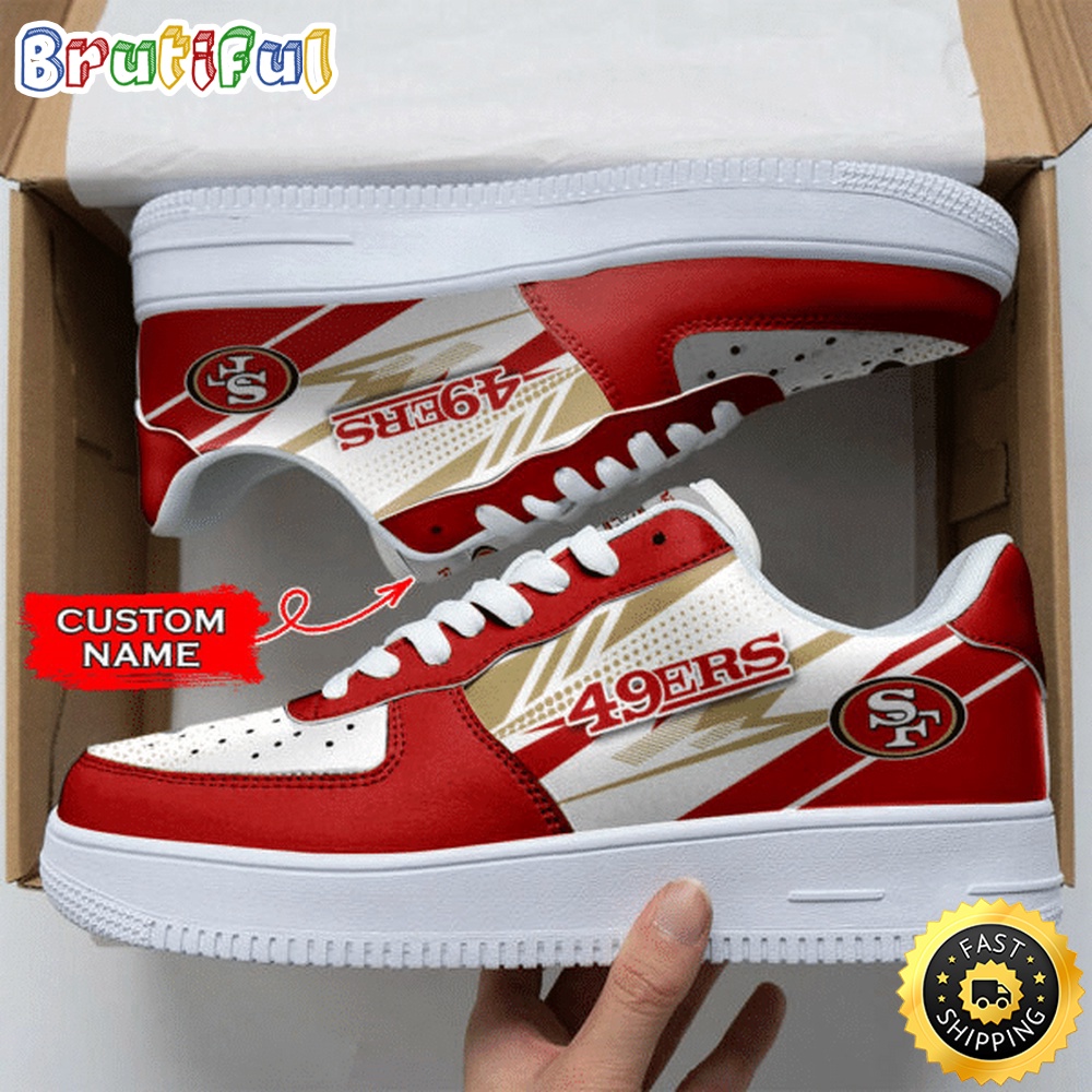Custom NFL San Francisco 49Ers Air Force 1 Shoes Sports Sneaker For Fans
