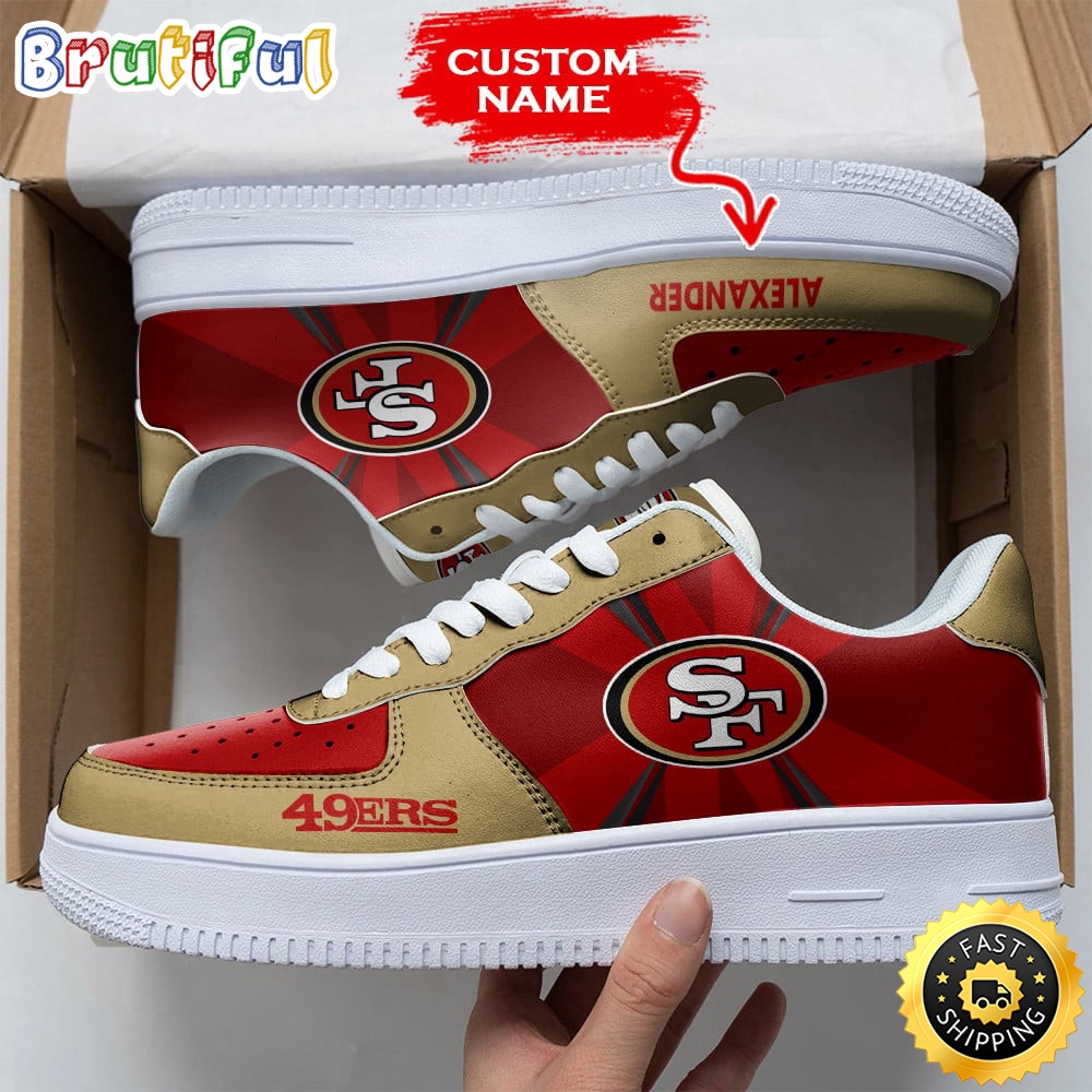 Custom NFL San Francisco 49ers Air Force 1 Shoes Versatile AF1 Series