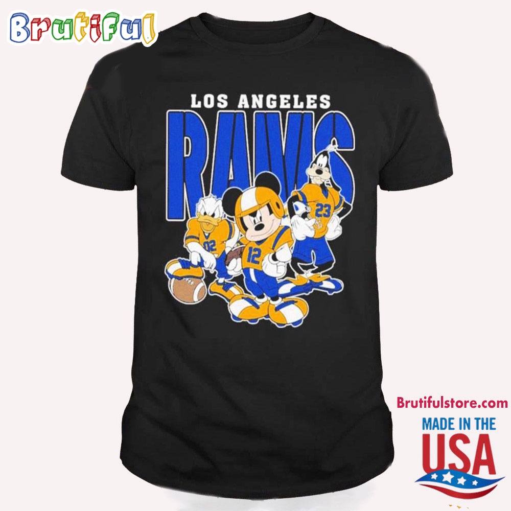 Los Angeles Rams Mickey Donald Duck And Goofy T Shirt, Los Angeles Rams Football Team 2024 Shirt