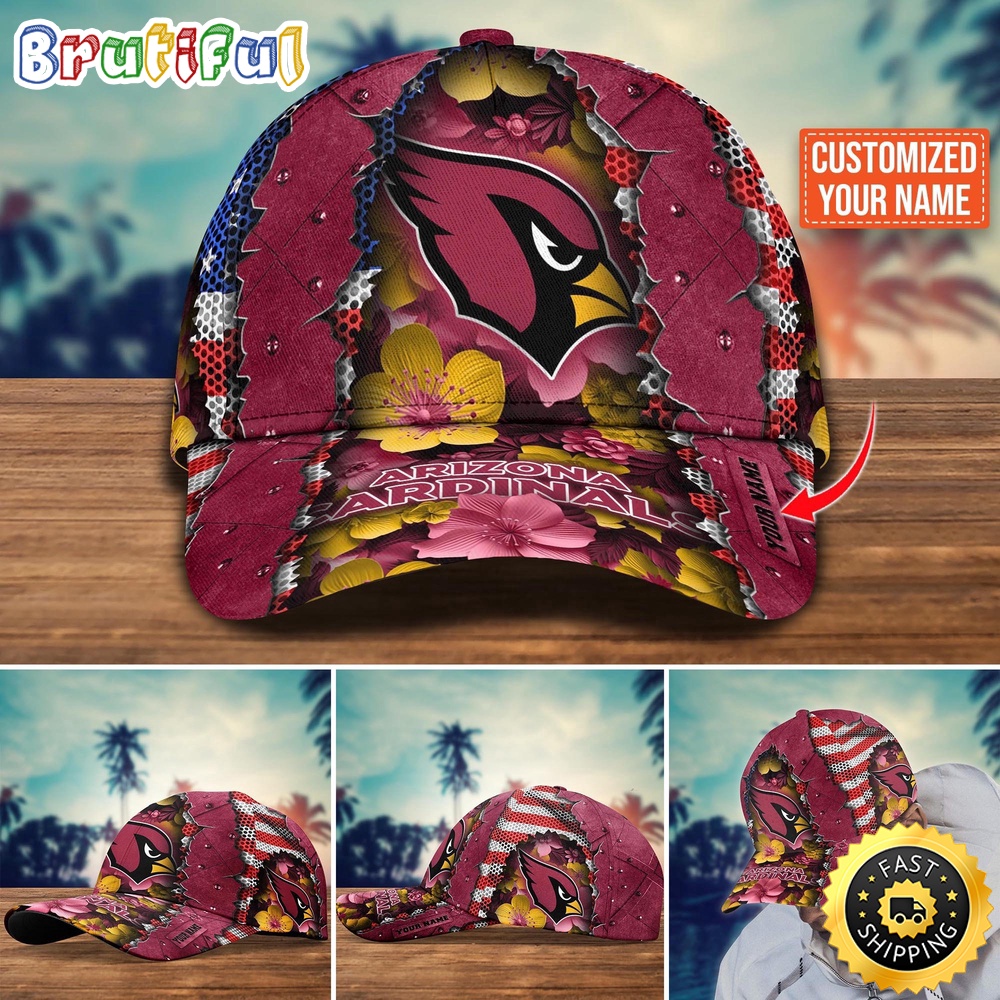 NFL Arizona Cardinals Baseball Cap Custom Name Football Cap For Fans
