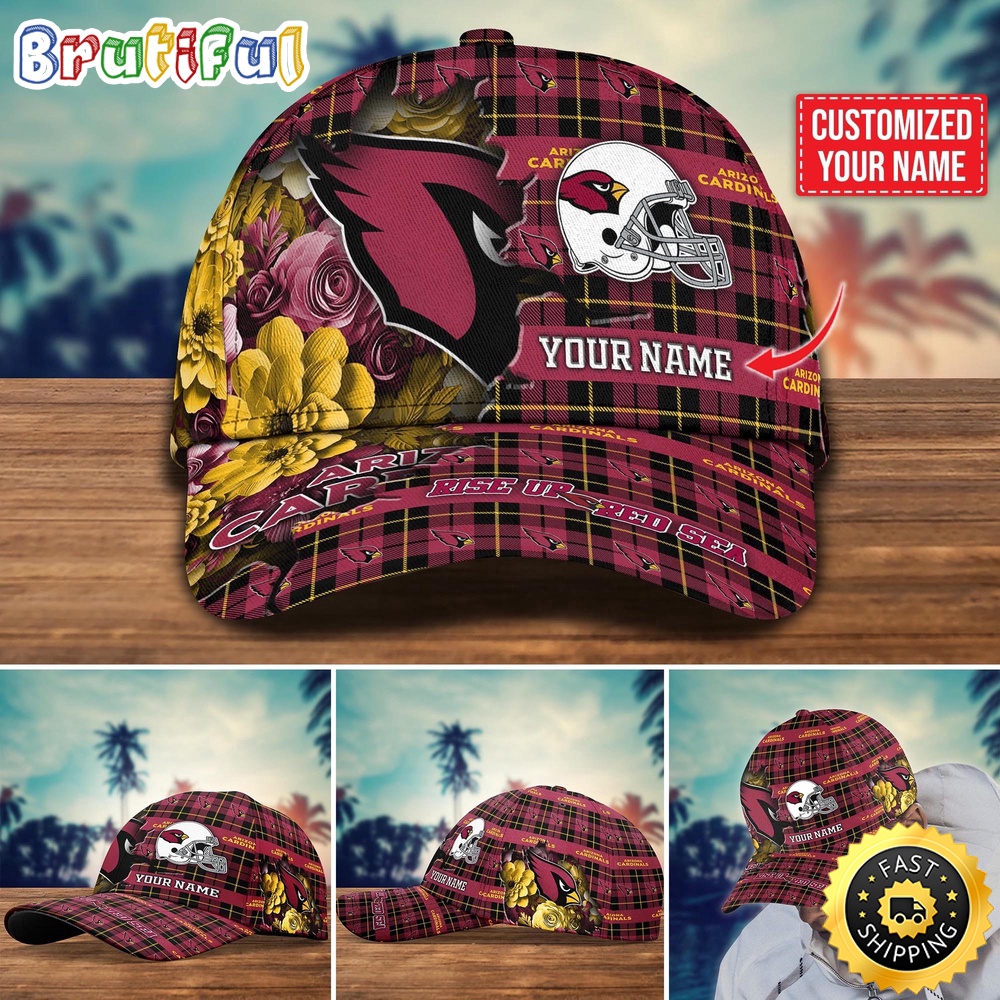NFL Arizona Cardinals Baseball Cap Flower Trending Custom Cap