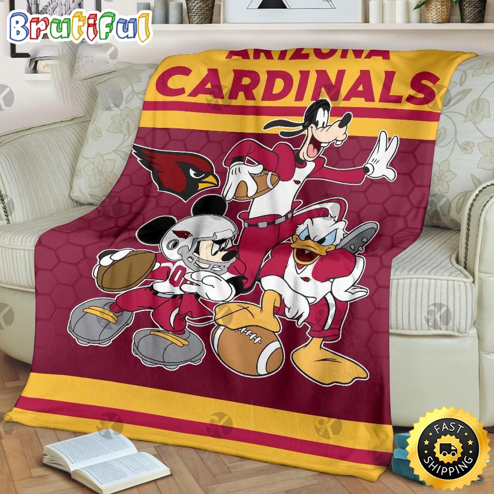 NFL Arizona Cardinals Blanket Mickey Mouse Blanket