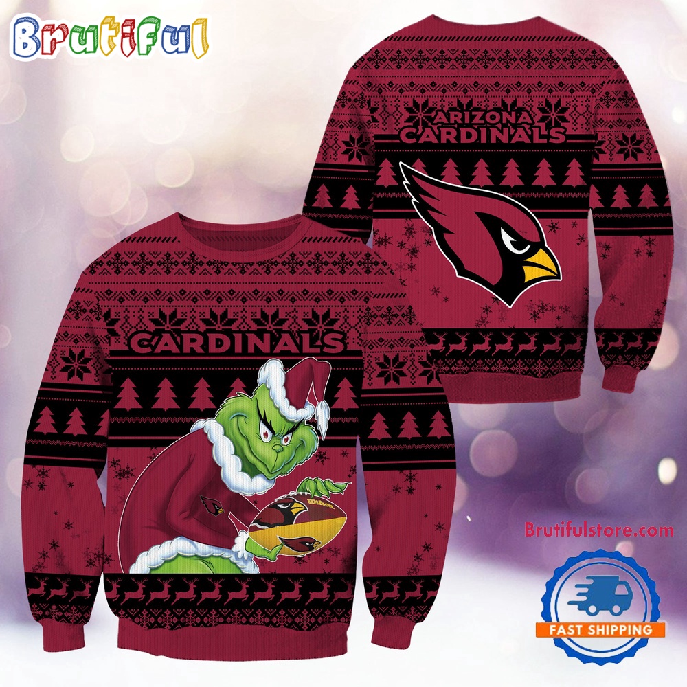 NFL Arizona Cardinals Football Grinch Christmas Ugly Sweater
