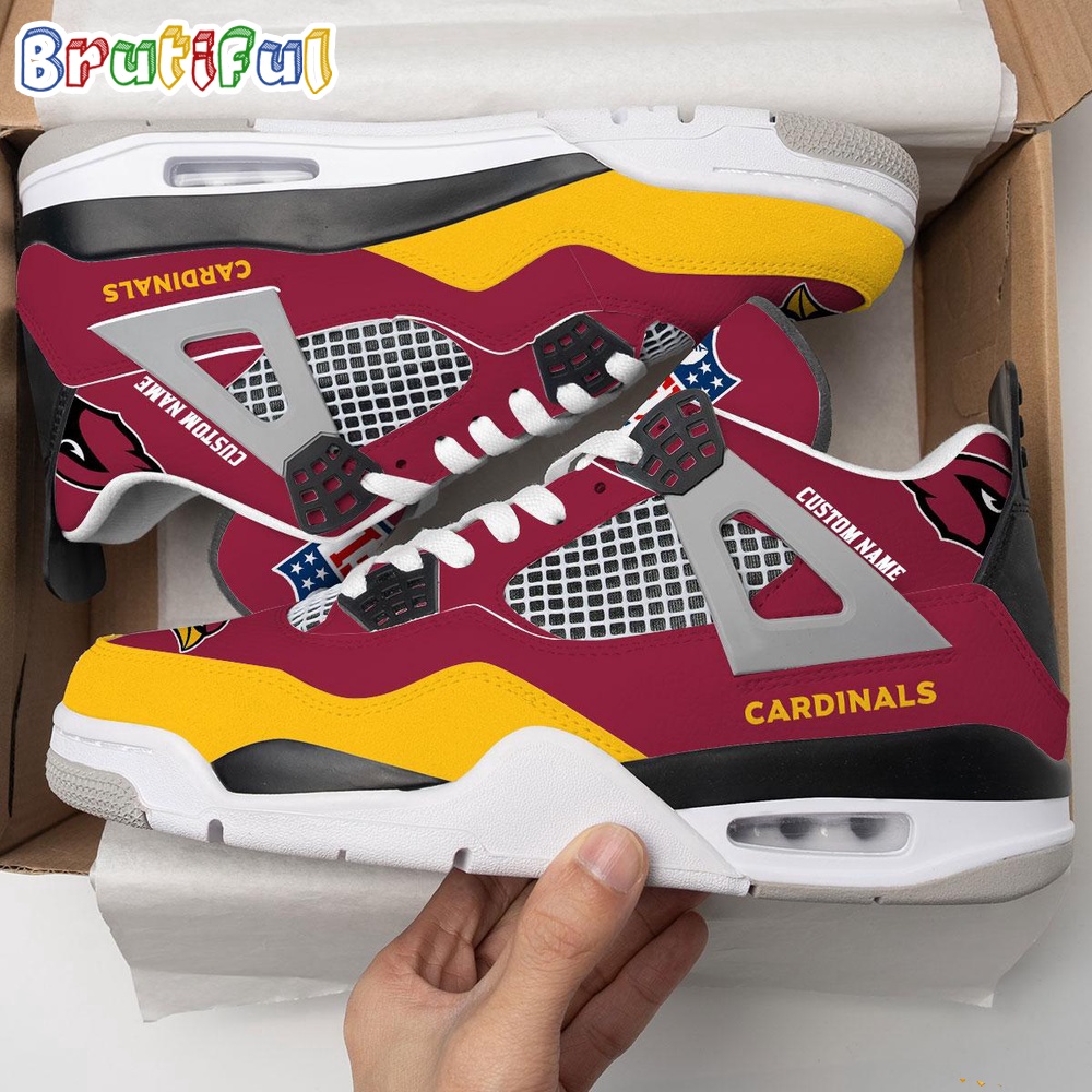 NFL Arizona Cardinals Football Team Air Jordan 4 Shoes, Personalized AJ4 Sneaker