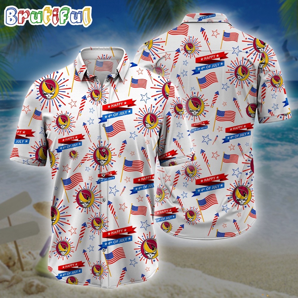 NFL Arizona Cardinals Grateful Dead Hawaiian Shirt, Grateful Dead Hawaiian Shirt