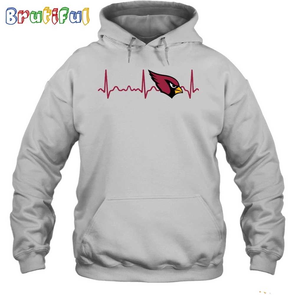 NFL Arizona Cardinals Heartbeat Hoodie Unisex Football T-Shirt Hoodie