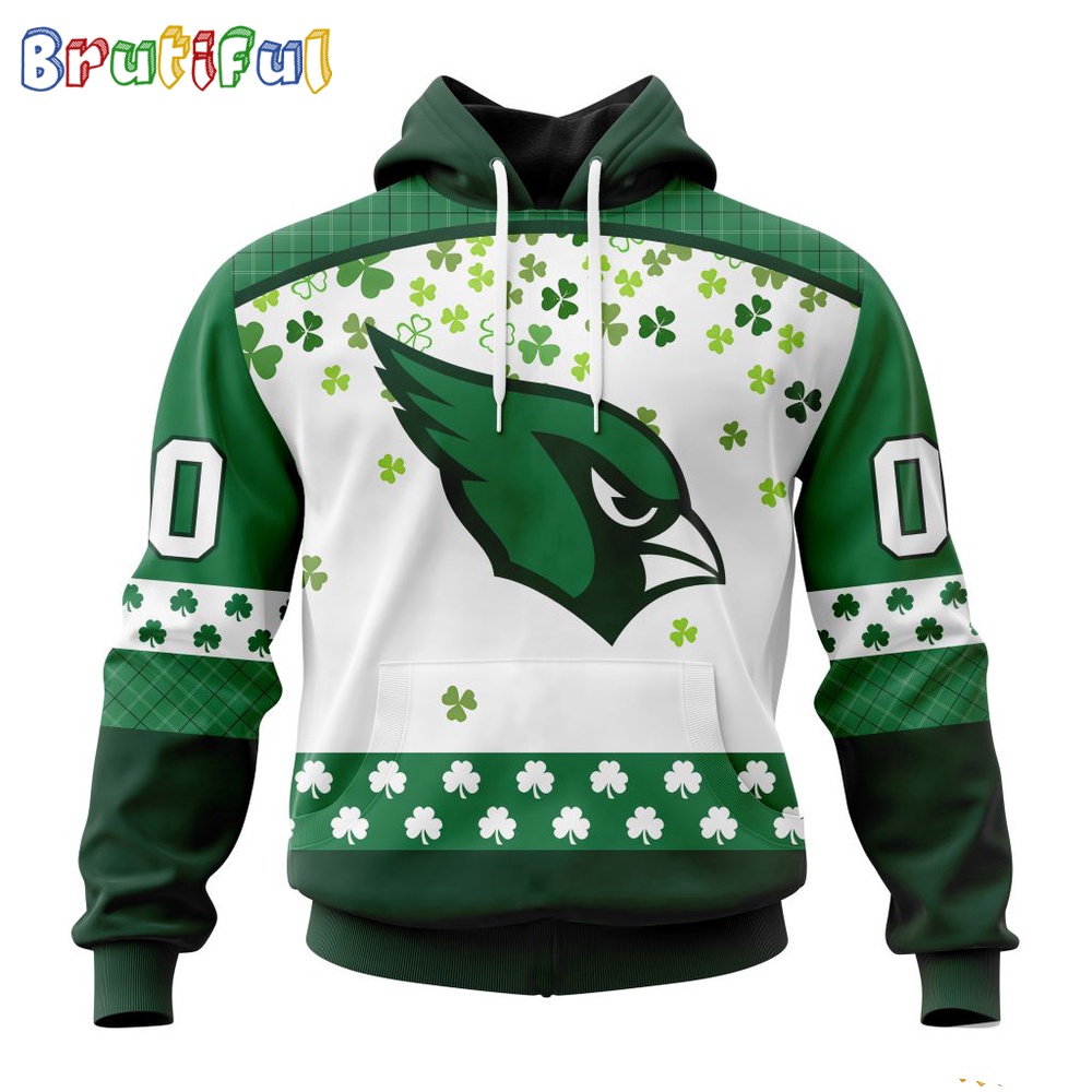 NFL Arizona Cardinals Hoodie Special Design For St Patrick Day