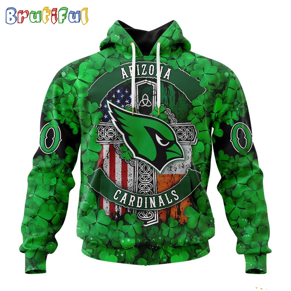 NFL Arizona Cardinals Hoodie Special Design Hoodie St Patrick Day