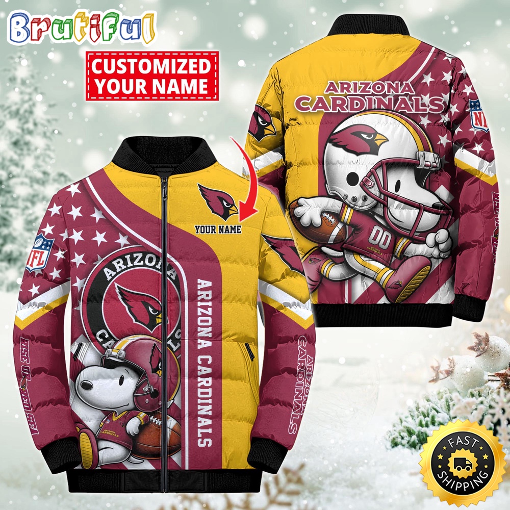 NFL Arizona Cardinals Puffer Jacket Snooby Customized Jacket