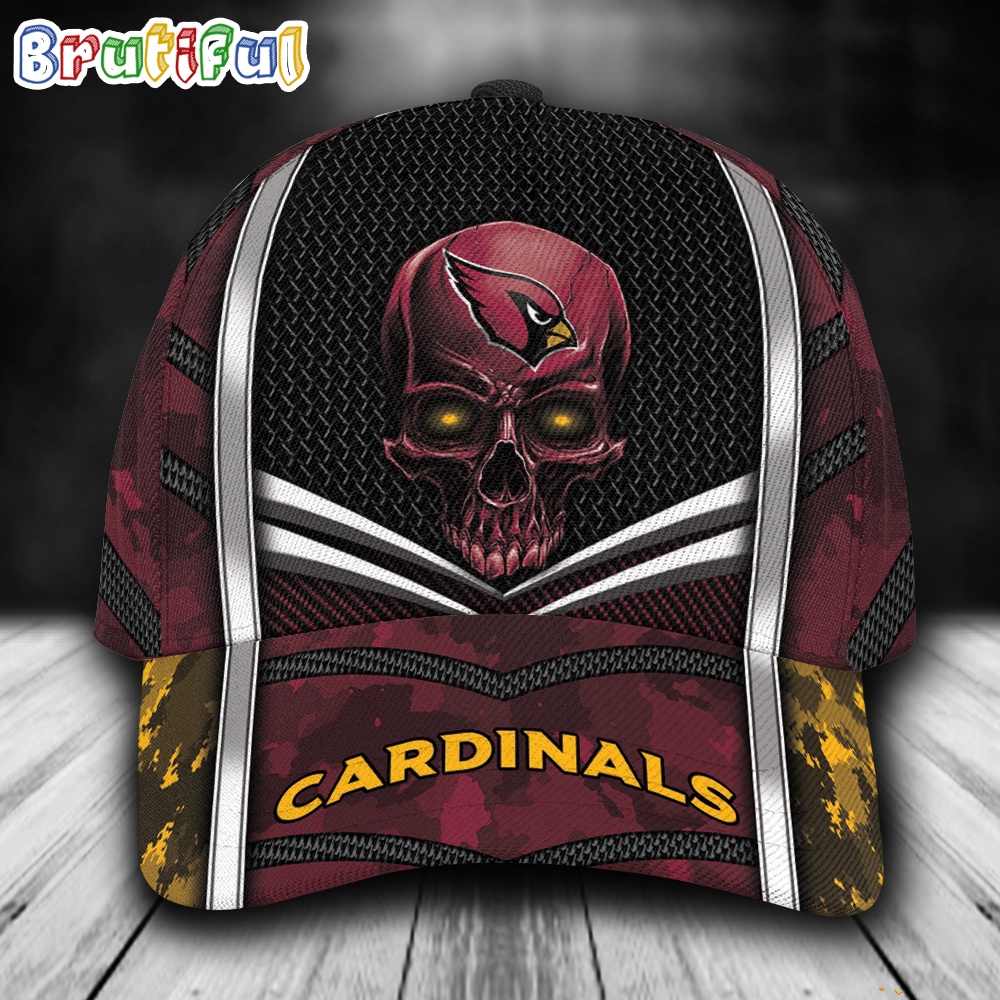 NFL Arizona Cardinals Special Halloween Skull Custom Baseball Cap