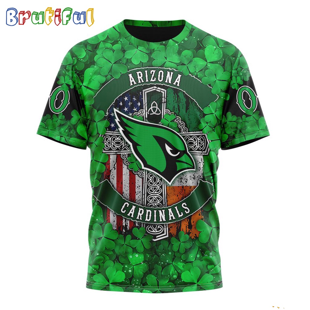 NFL Arizona Cardinals T-Shirt Special Design 3D T-Shirt St Patrick Day
