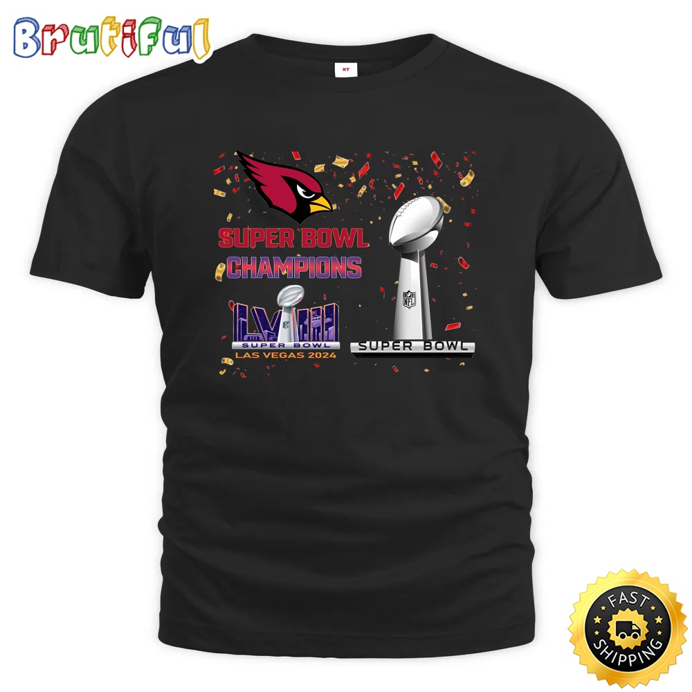 NFL Arizona Cardinals T Shirt Super Bowl LVIII 2024 Las Vegas Champions Unisex Tshirt