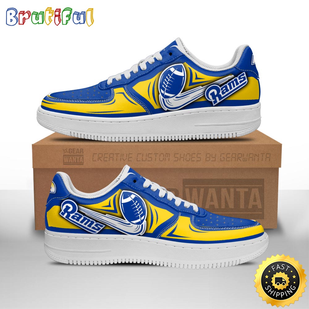 NFL Los Angeles Rams Air Force 1 Shoes Football Sneaker Shoes