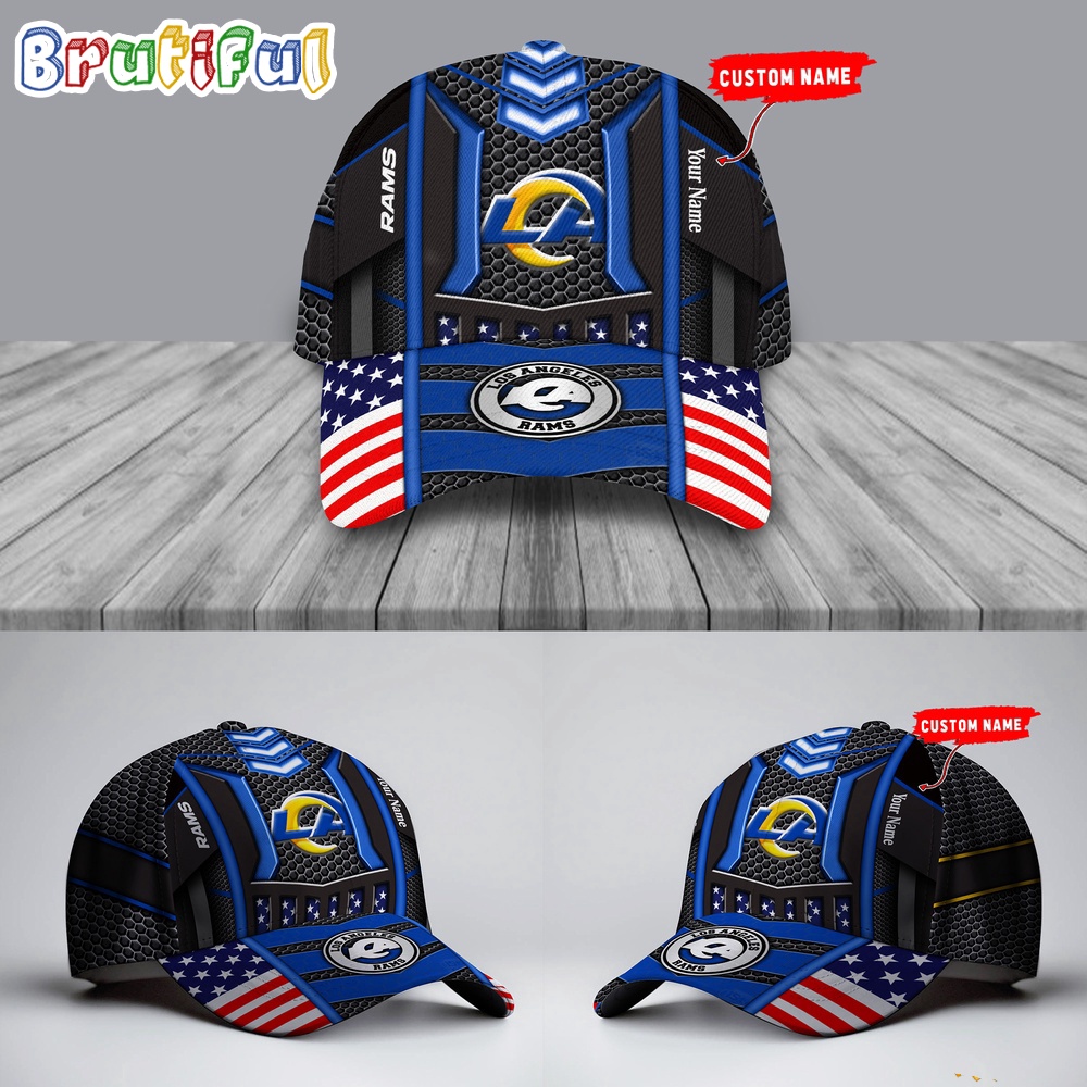 NFL Los Angeles Rams America Flag Cap, America Flag Football Cap