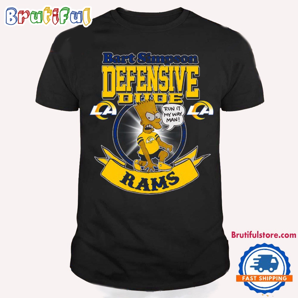 NFL Los Angeles Rams Bart Simpson Defensive Dude T Shirt