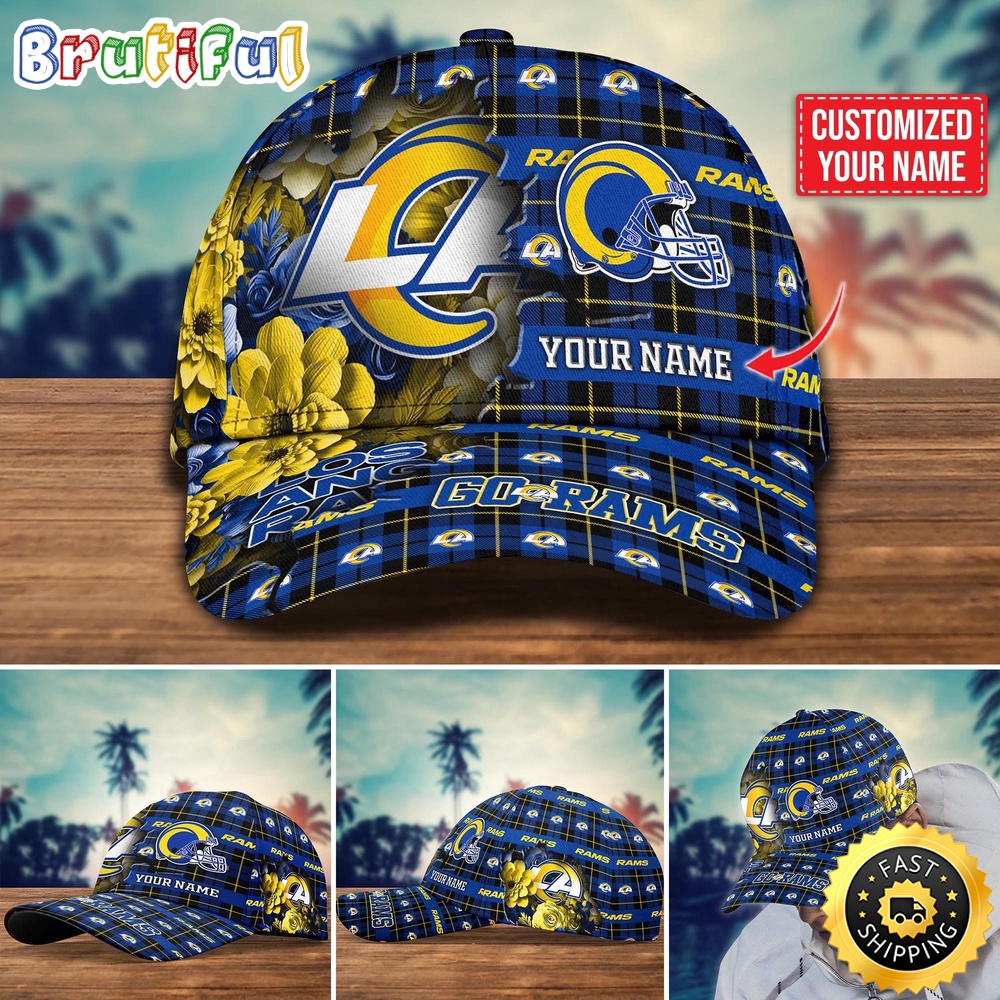 NFL Los Angeles Rams Baseball Cap Flower Trending Custom Cap