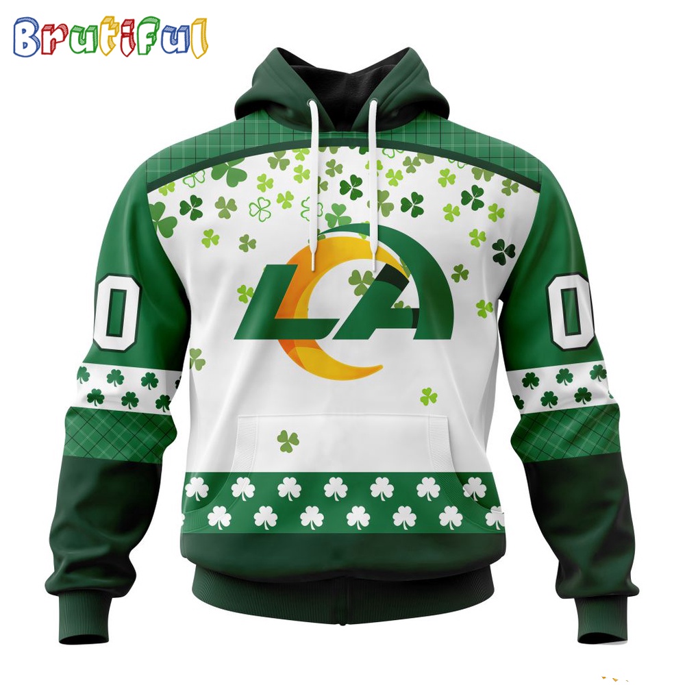 NFL Los Angeles Rams Hoodie Special Design For St Patrick Day