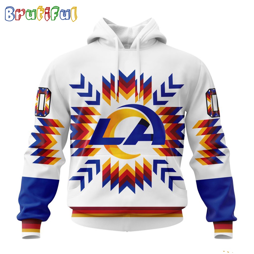 NFL Los Angeles Rams Hoodie Special Design With Native Pattern