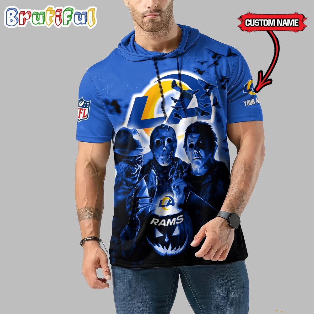 NFL Los Angeles Rams Horror Characters Essential Halloween Sleeveless Hoodie