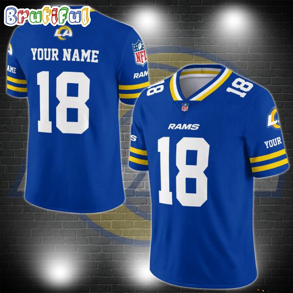 NFL Los Angeles Rams Logo Team Custom Football Jersey, Football Jersey Shirt