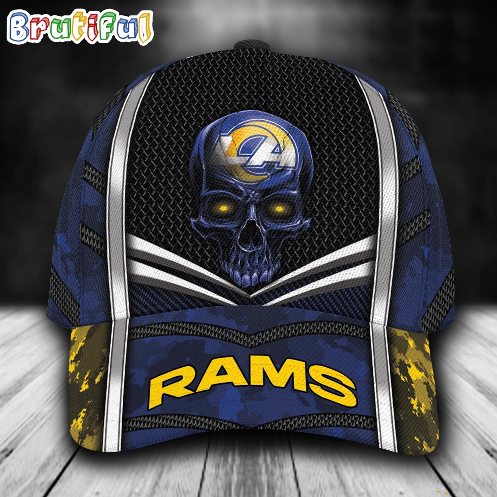 NFL Los Angeles Rams Special Halloween Skull Custom Baseball Cap