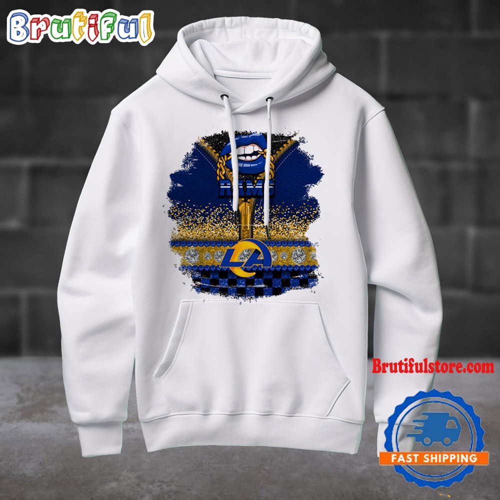 NFL Los Angeles Rams Special Torn Effect Football Hoodie Shirt