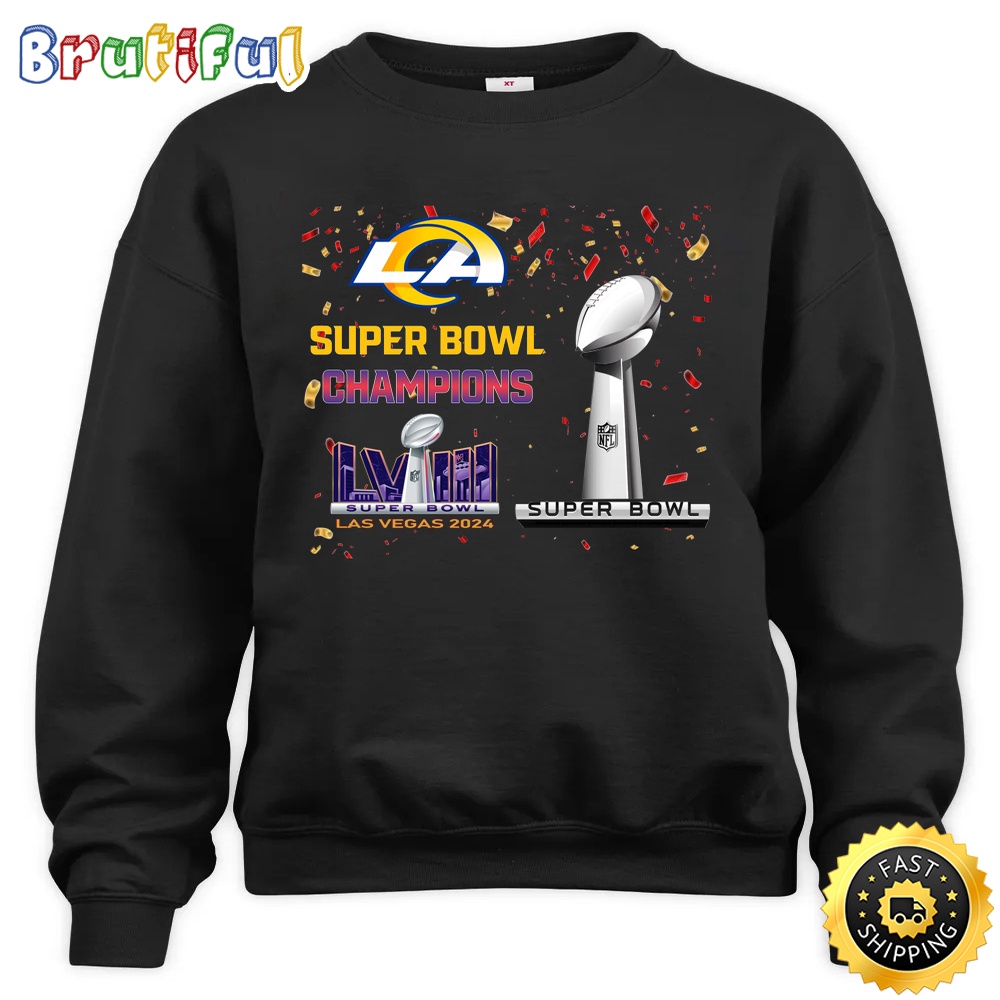 NFL Los Angeles Rams Sweatshirt Super Bowl LVIII 2024 Las Vegas Champions Unisex Sweatshirt
