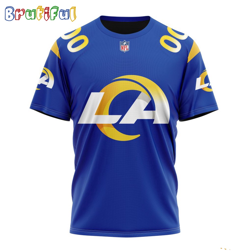 NFL Los Angeles Rams T-Shirt 2024 Personalized Name And Number Unisex T-Shirt