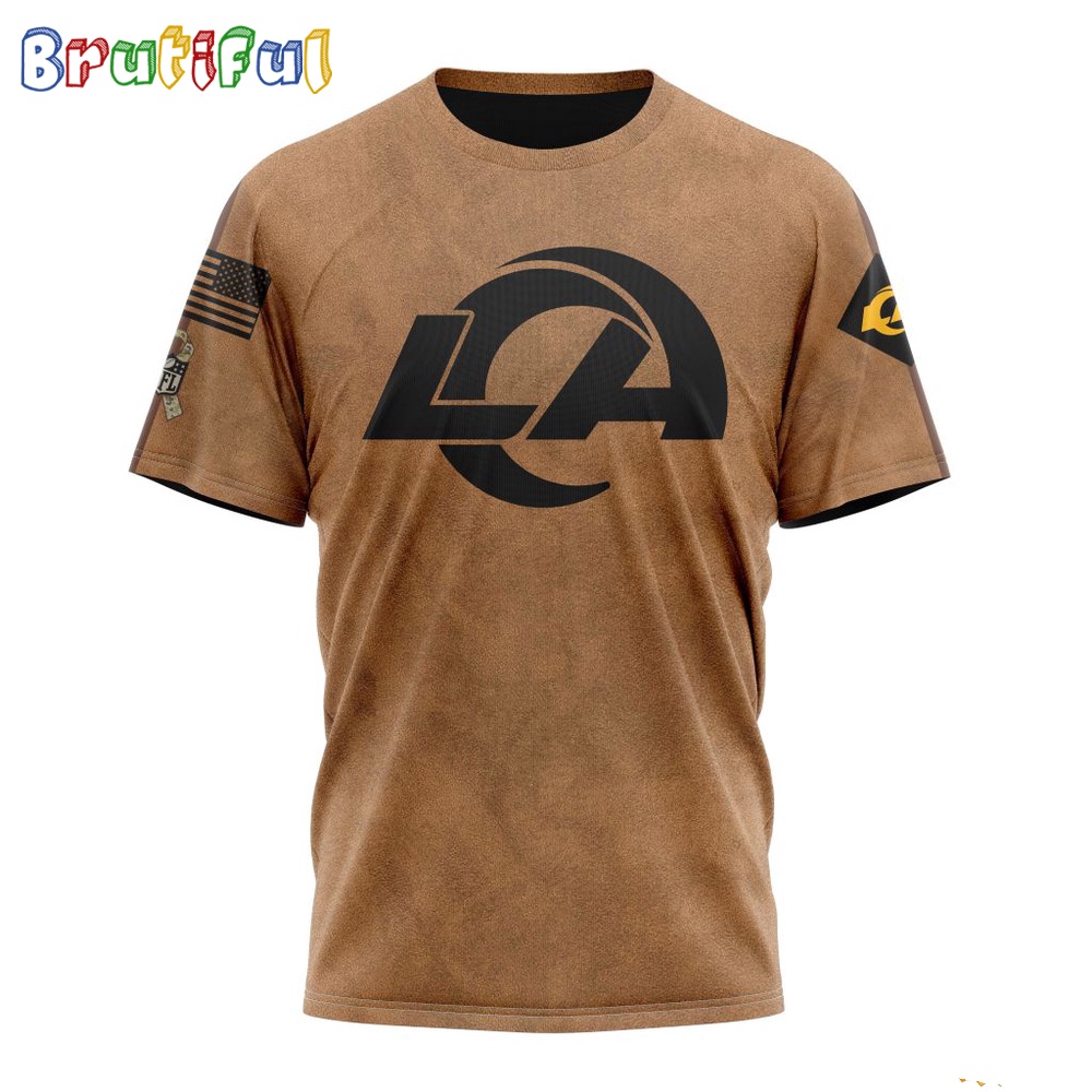 NFL Los Angeles Rams T-Shirt Special Salute To Service For Veterans Day Full Printed T-Shirt