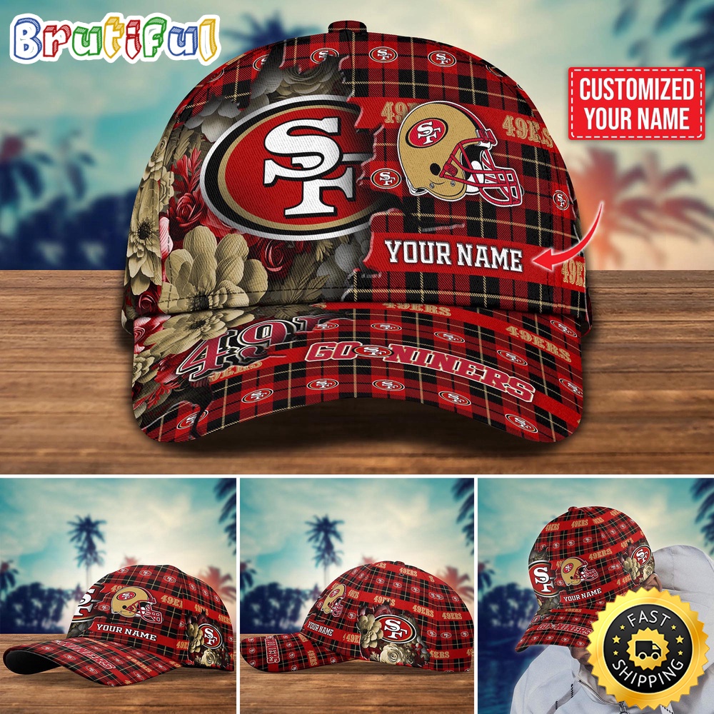 NFL San Francisco 49ers Baseball Cap Flower Trending Custom Cap