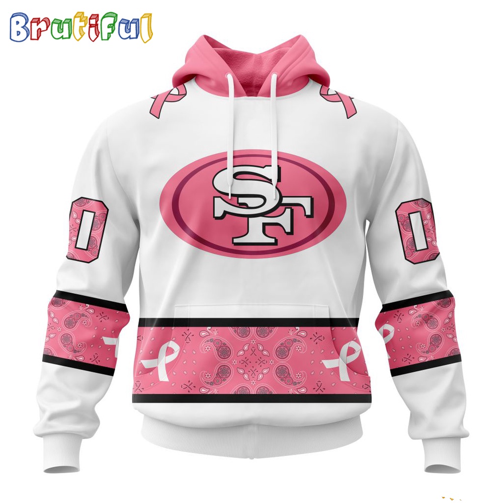 NFL San Francisco 49ers Hoodie Special Pink Design Fight Breast Cancer
