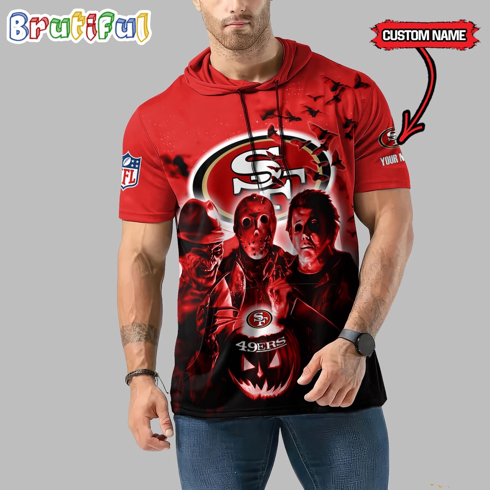 NFL San Francisco 49ers Horror Characters Essential Halloween Sleeveless Hoodie