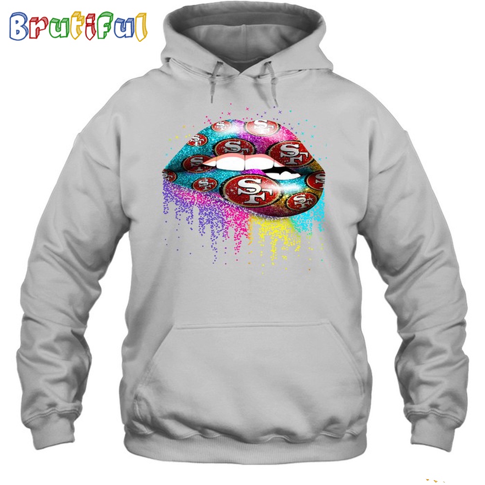 NFL San Francisco 49ers Lips Hoodie Unisex Football T-Shirt Hoodie
