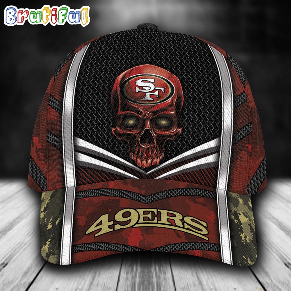 NFL San Francisco 49ers Special Halloween Skull Custom Baseball Cap