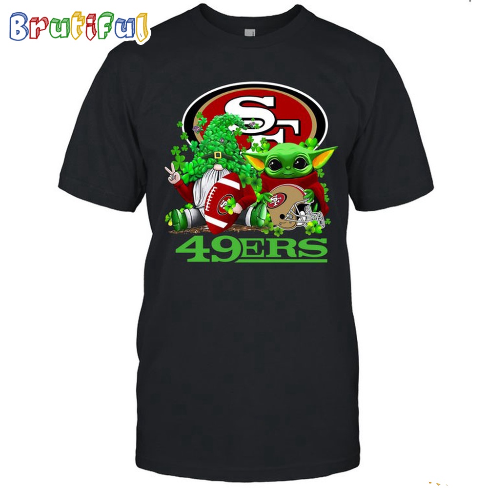 NFL San Francisco 49ers St Patrick's Day T-Shirt Special Gomes Baby Yoda St Patricks Day Shirt