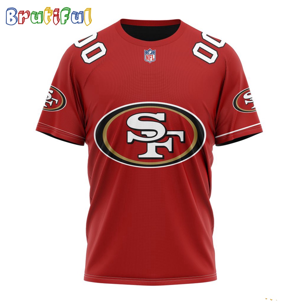 NFL San Francisco 49ers T-Shirt 2024 Personalized Name And Number Unisex T-Shirt