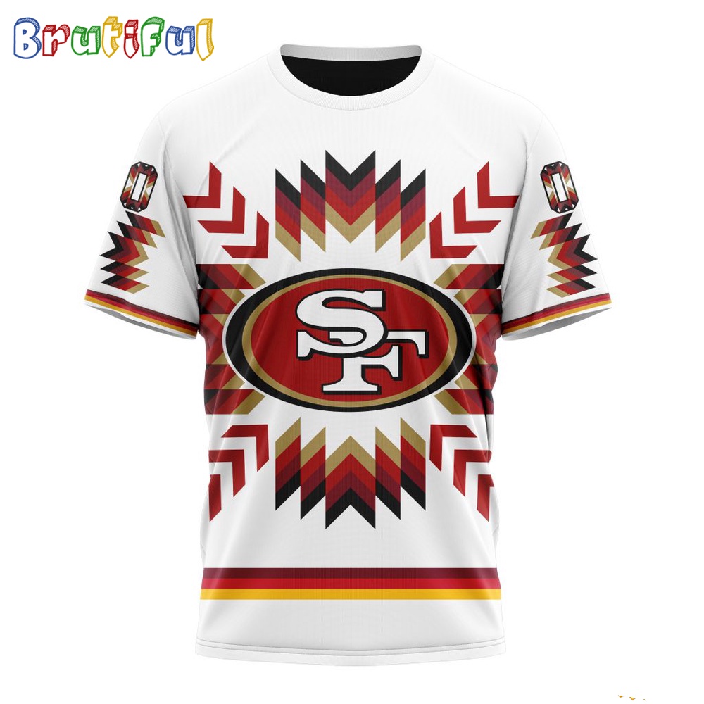 NFL San Francisco 49ers T-Shirt Special Design With Native Pattern