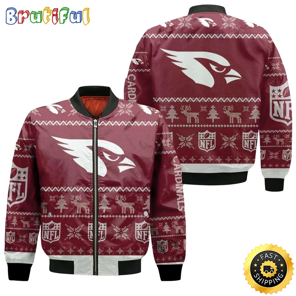 NFL Arizona Cardinals Bomber Jacket Ugly Christmas