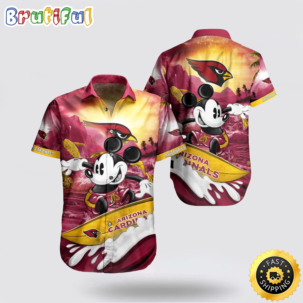 NFL Arizona Cardinals Hawaiian Shirt Mickey Mouse Summer