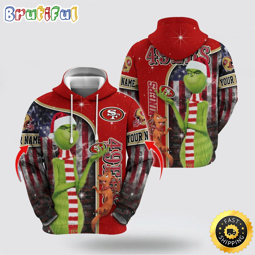 NFL San Francisco 49ers Hoodie Grinch Custom 3D Hoodie Trending Shirt