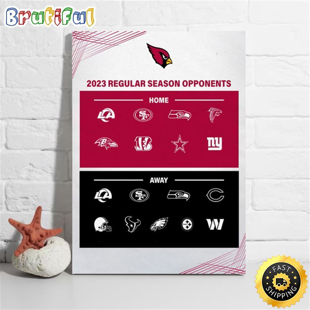Nfl Arizona Cardinals 2023 Regular Season Opponents Poster