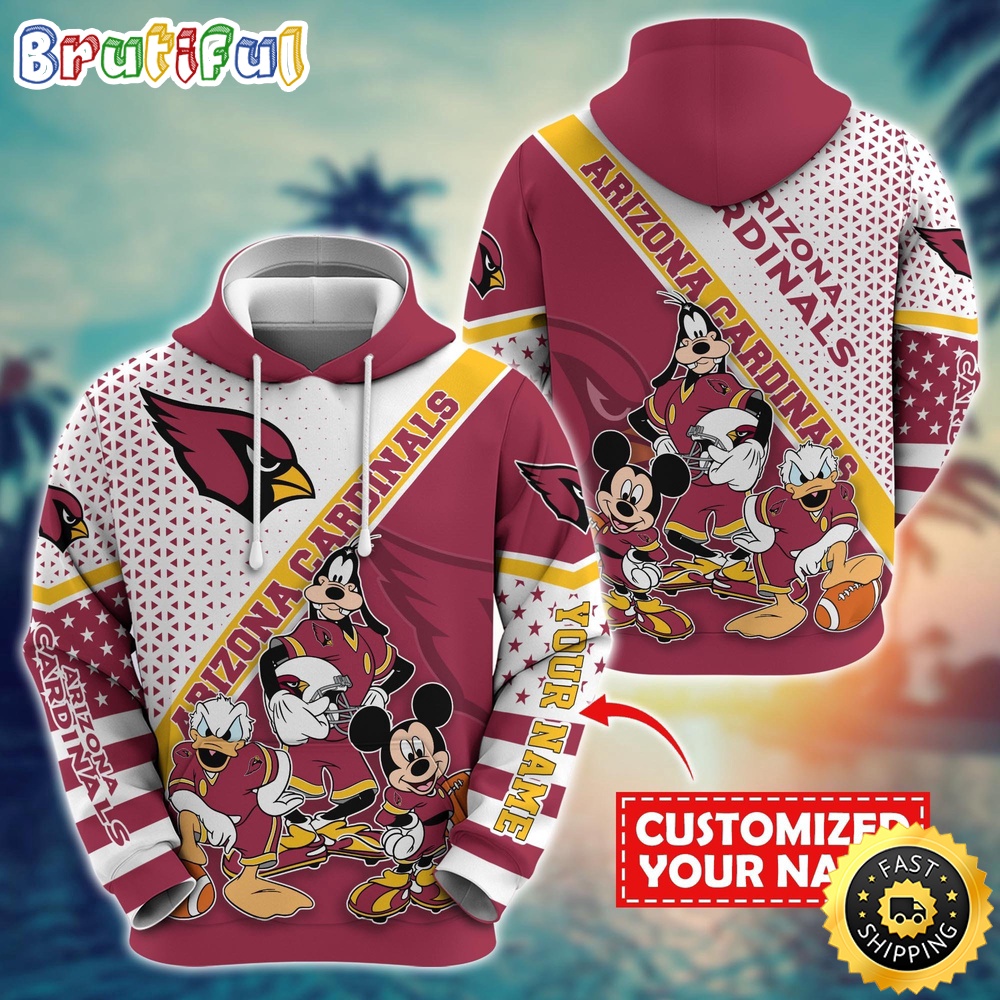 Personalized NFL Arizona Cardinals Hoodie Character Cartoon Movie Unisex Hoodie