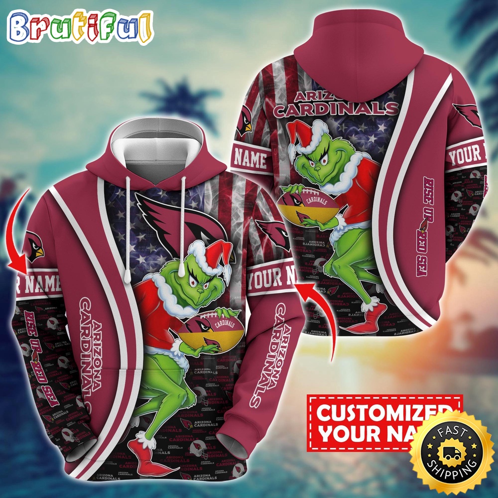 Personalized NFL Arizona Cardinals Hoodie Grinch Unisex Hoodie