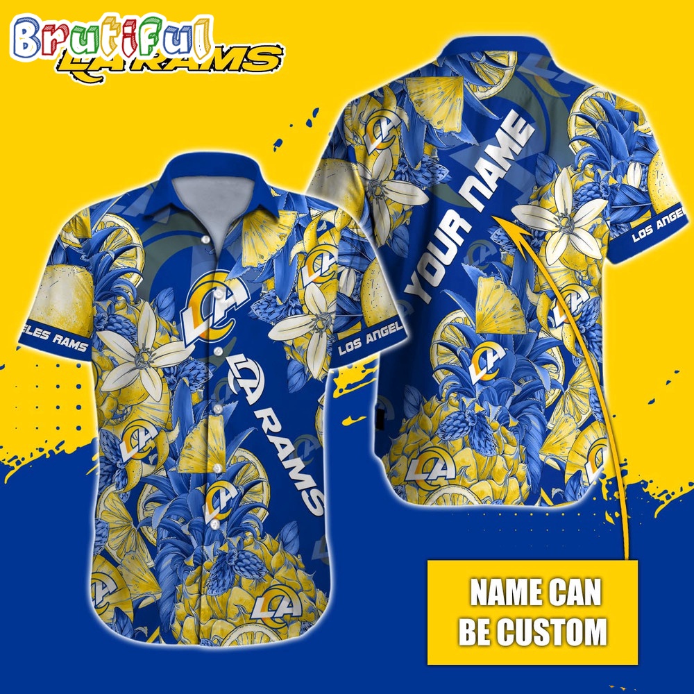 Personalized NFL Los Angeles Rams Hawaiian Shirt Special Tropical Fruit Aloha Shirt