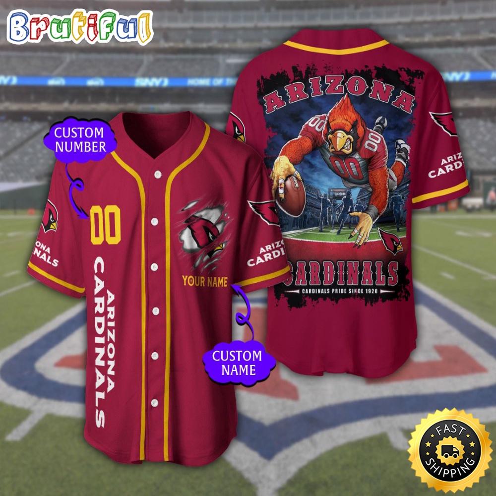 Personalized NFL Arizona Cardinals Baseball Jersey Athletic Team Shirts